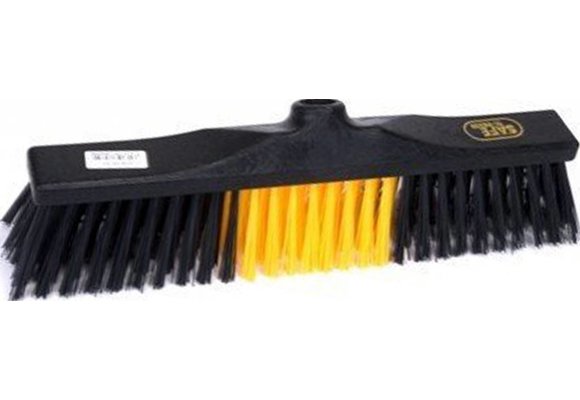 Straatbezem industrie - 40 cm - Zwart/Geel