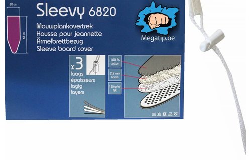 Mouwplankovertrek 68 x 20 cm  beige "Ringmotief"