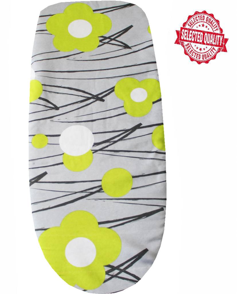 Strijkplankhoes 150 X 60 cm.  "Groen bloem"