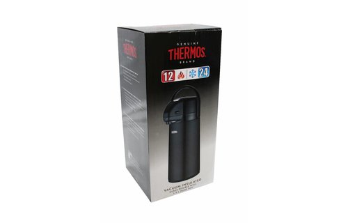 Pompthermos 1,9 L.  Zwart met Hendel