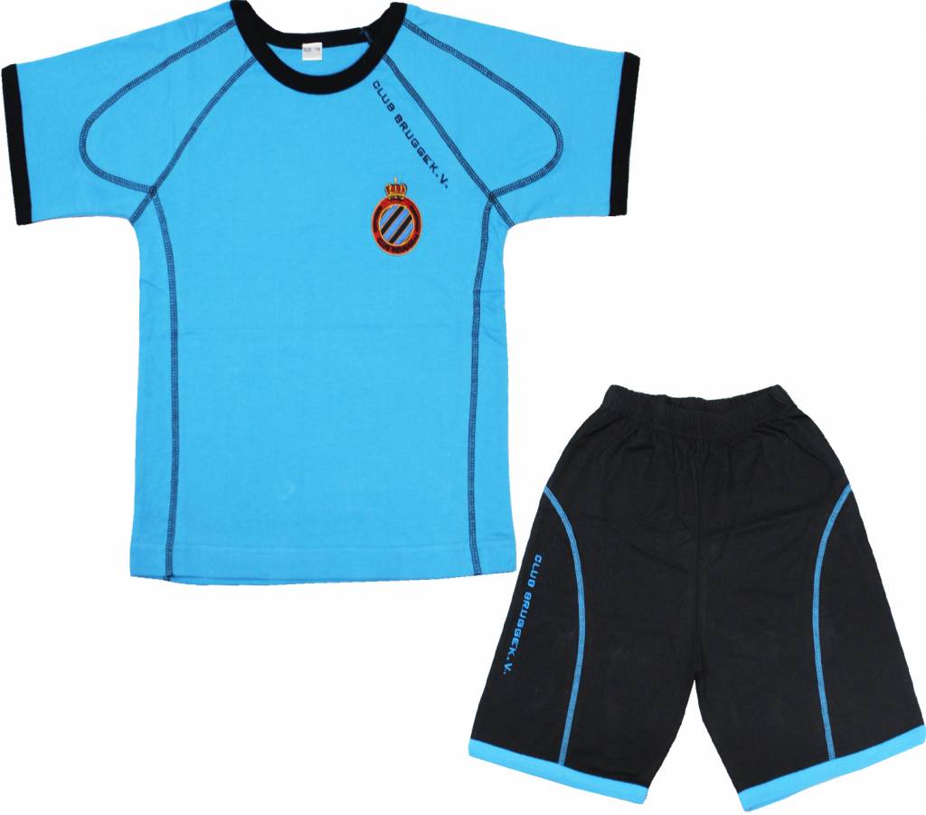 Pyjama Club Brugge Kids - licht Blauw  - korte broek