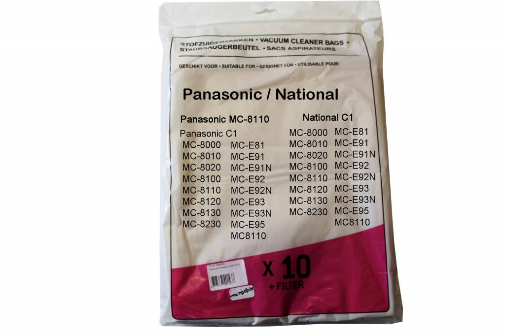 Panasonic / National C-1 - MC 8110 Stofzuigerzakken Panasonic / National C-1 - MC 8110 Stofzuigerzakken