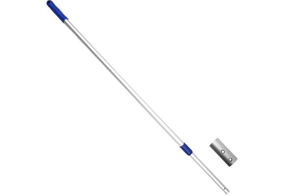 Aluminium telescoopsteel 100 < 180 cm.  met gat  Blauw