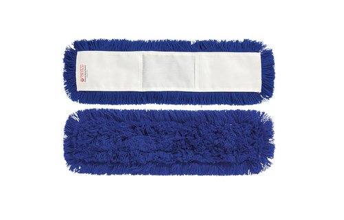 Mophouder  40 cm.  met  Synthetische vlakmop blauw  en telescoopsteel