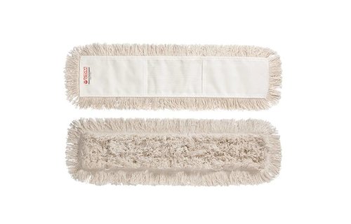 Mophouder  60 cm.  met  Katoenen  vlakmop  wit  en telescoopsteel