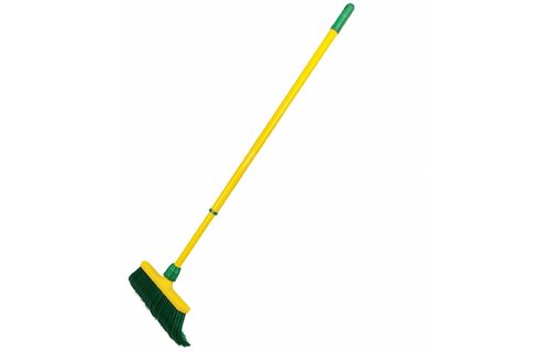 Krallenbezem kunststof 30 cm. met telescoopsteel