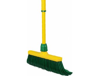 Krallenbezem kunststof 30 cm. met telescoopsteel