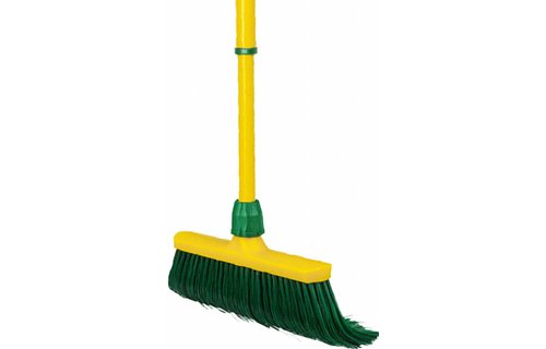 Krallenbezem kunststof 30 cm. met telescoopsteel