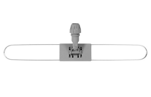 Mophouder  100 cm.  met  Katoenen  vlakmop  wit  en telescoopsteel