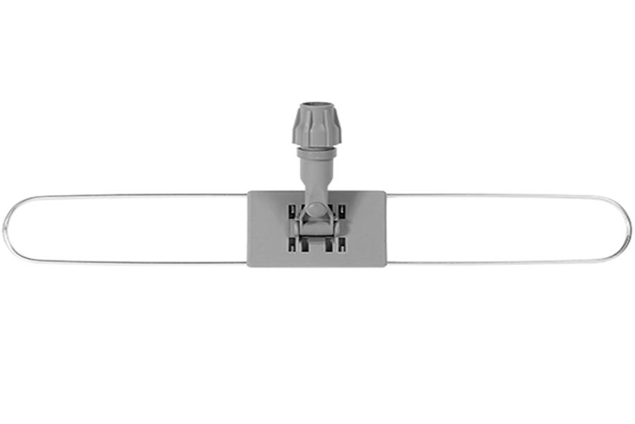 Mophouder  100 cm.  met  Katoenen  vlakmop  wit  en telescoopsteel