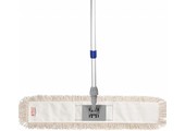 Mophouder  100 cm.  met  Katoenen  vlakmop  wit  en telescoopsteel
