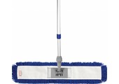 Mophouder  80 cm.  met  Synthetische vlakmop blauw  en telescoopsteel