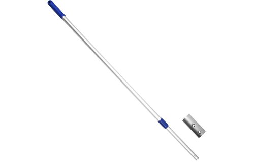 Mophouder  100 cm.  met  Synthetische vlakmop blauw  en telescoopsteel