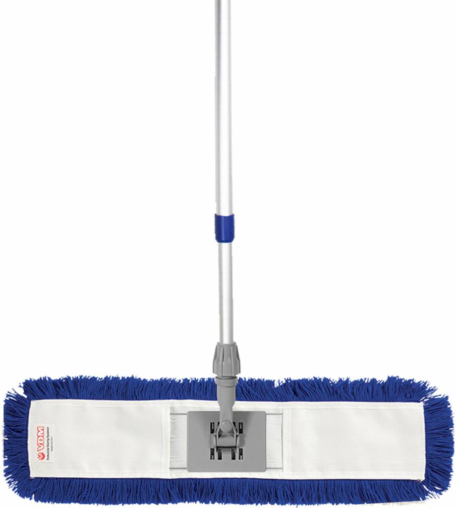 Mophouder  60 cm.  met  Synthetische vlakmop blauw  en telescoopsteel Mophouder  60 cm.  met  Synthetische vlakmop blauw  en telescoopsteel
