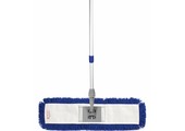 Mophouder  40 cm.  met  Synthetische vlakmop blauw  en telescoopsteel
