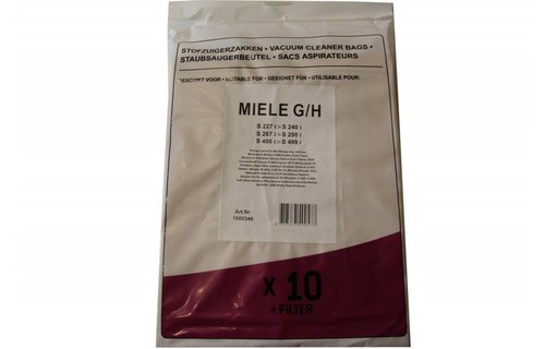 MIELE G / H - S 227 I > S 240 I / S 267 I > S 290 I / S 400 I > S 499 I Papieren Stofzuigerzakken MIELE G / H - S 227 I > S 240 I / S 267 I > S 290 I / S 400 I > S 499 I Papieren Stofzuigerzakken