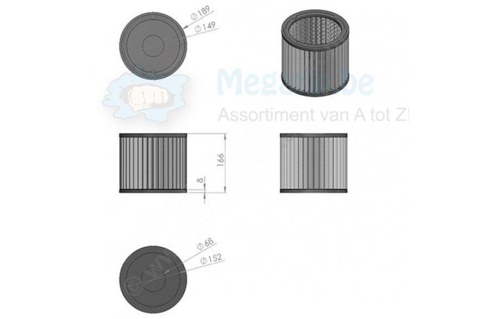 Universeel wasbare Ketelfilter 15x16,5cm (Parkside, Einhell, Metabo, Fam Aquavac) Universeel wasbare Ketelfilter 15x16,5cm (Parkside, Einhell, Metabo, Fam Aquavac)