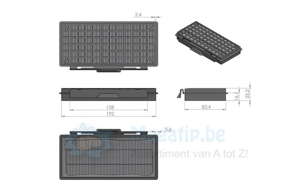 Bosch BSGL5 / Siemens VZ 154 HFB serie Hepa filter Bosch BSGL5 / Siemens VZ 154 HFB serie Hepa filter