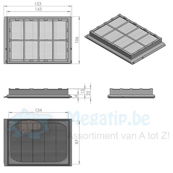 Bosch / Siemens H12 Hepa filter - VZ54000