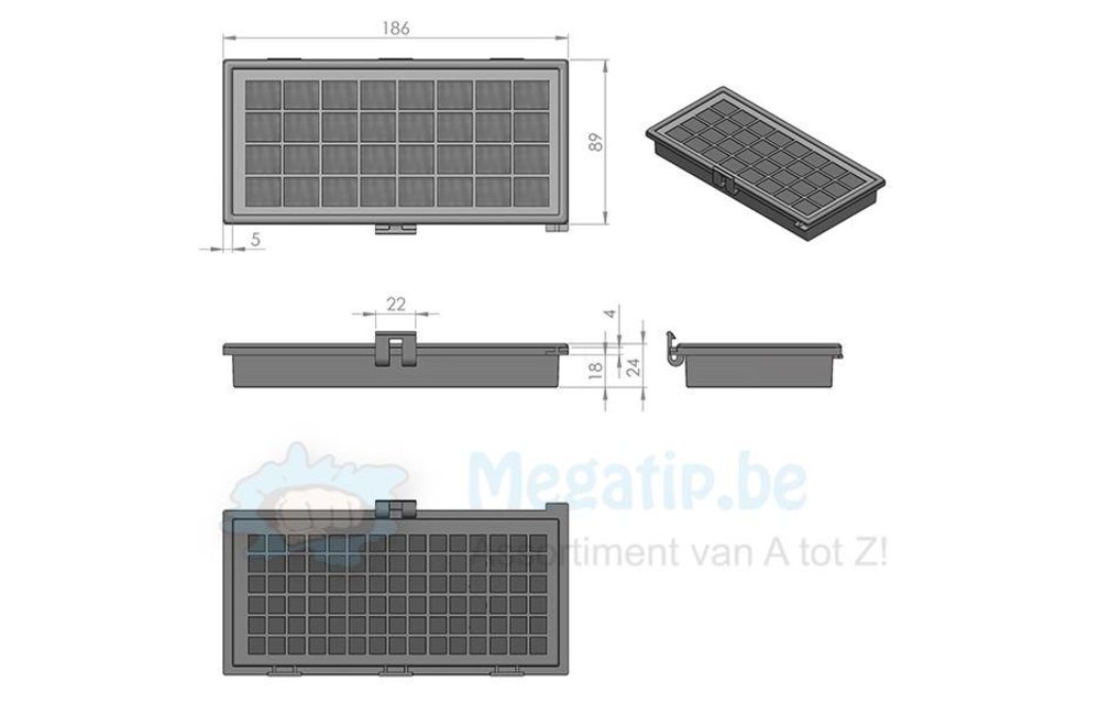 Miele S300i - S858i Active HEPA H12 filter Miele S300i - S858i Active HEPA H12 filter