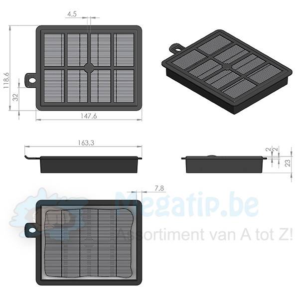Philips Specialist, Universe - Electrolux Clario, Excellio, Oxygen - AEG, Hepa Filter Philips Specialist, Universe - Electrolux Clario, Excellio, Oxygen - AEG, Hepa Filter