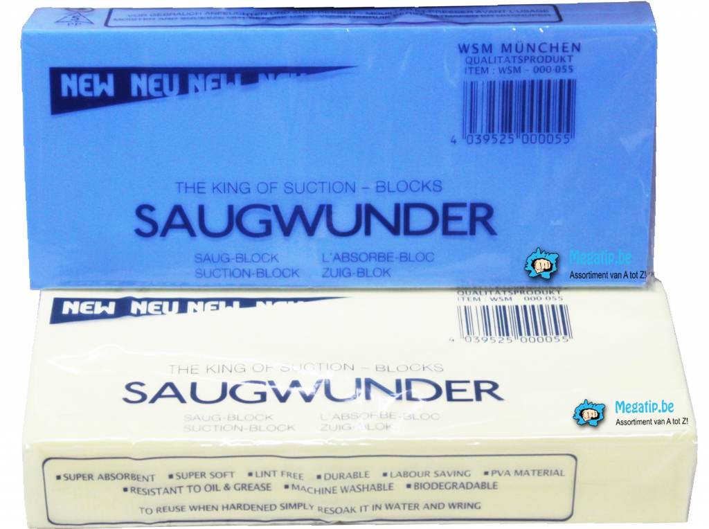 Super Absorberende PVA Spons   "Saugwunder"