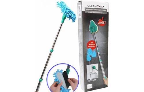 Telescopische  allesreiniger met 3  doeken  "Cleanmaxx"