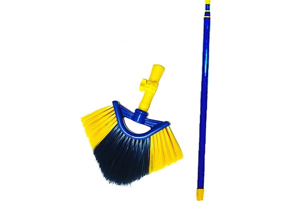 Telescopische Spinnenborstel driehoek met knie - 4 meter