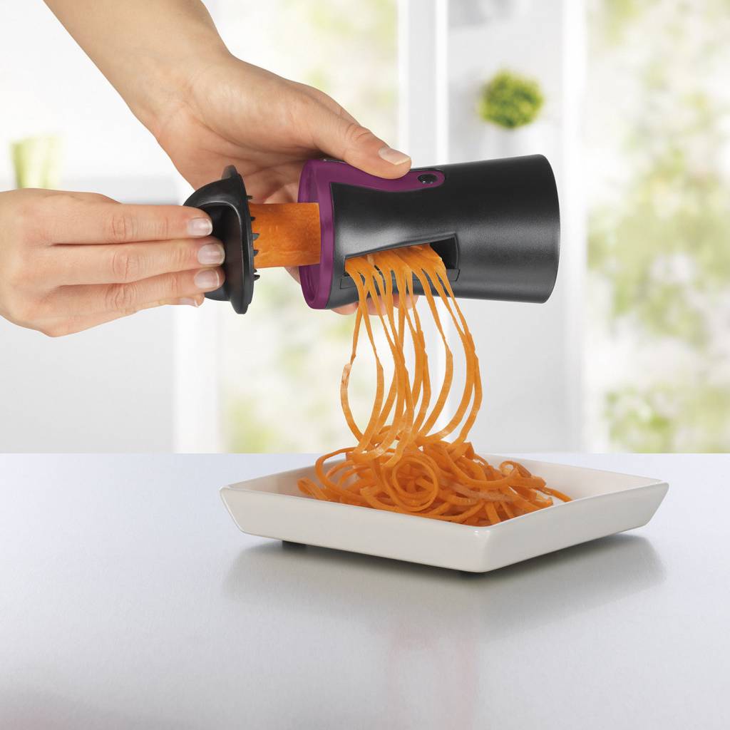 Julienne- en Spiraalsnijder Zwart  "Gourmetmaxx"