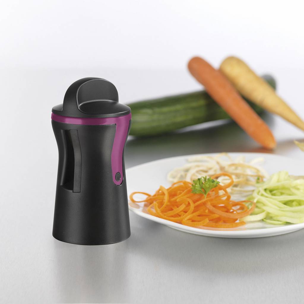 Julienne- en Spiraalsnijder Zwart  "Gourmetmaxx"