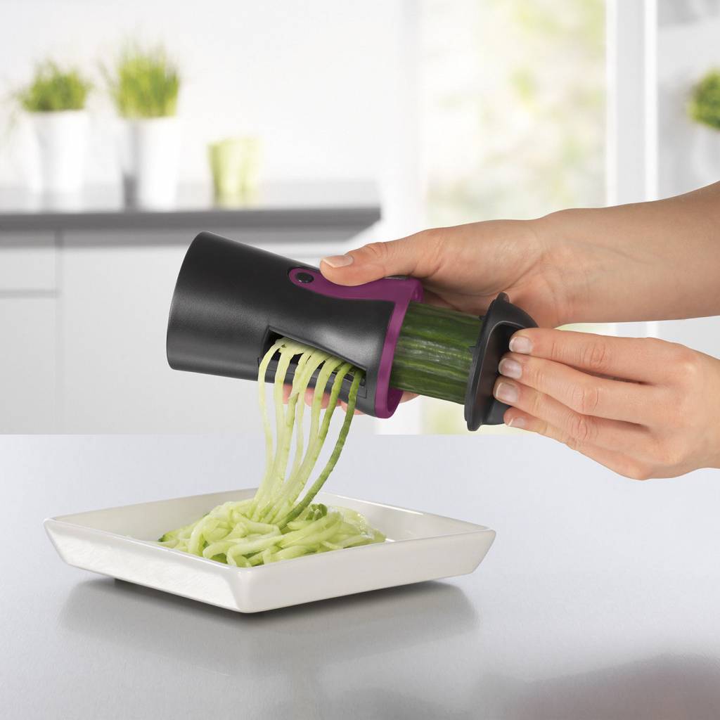 Julienne- en Spiraalsnijder Zwart  "Gourmetmaxx"