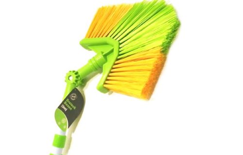 Spinnenborstel driehoek met telescoopsteel en knie - 3 meter Spinnenborstel driehoek met telescoopsteel en knie - 3 meter