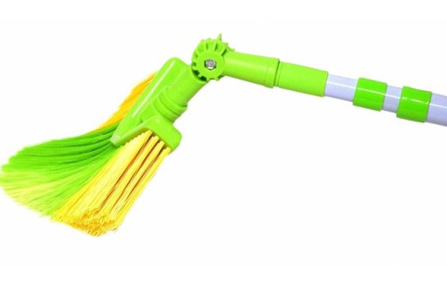 Spinnenborstel driehoek met telescoopsteel en knie - 3 meter Spinnenborstel driehoek met telescoopsteel en knie - 3 meter