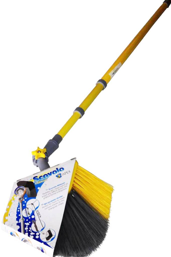 Spinnenborstel met telescoopsteel en Kniegewricht