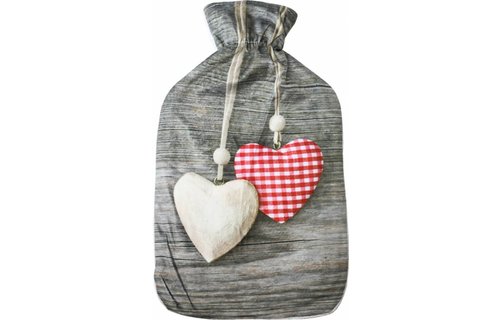Warmwaterkruik  twee hartjes    2 liter