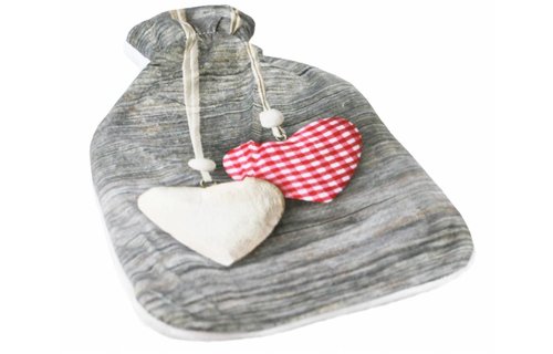 Warmwaterkruik  twee hartjes    2 liter