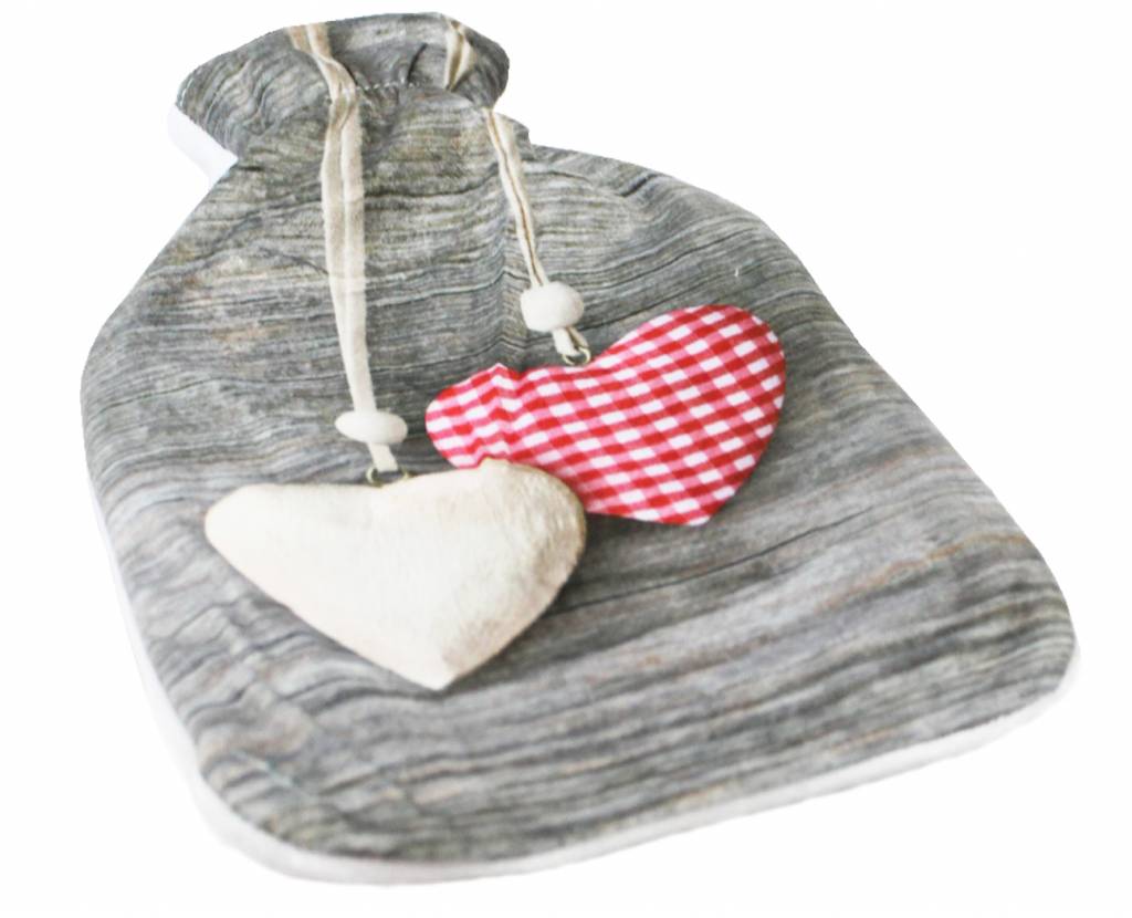 Warmwaterkruik  twee hartjes    2 liter