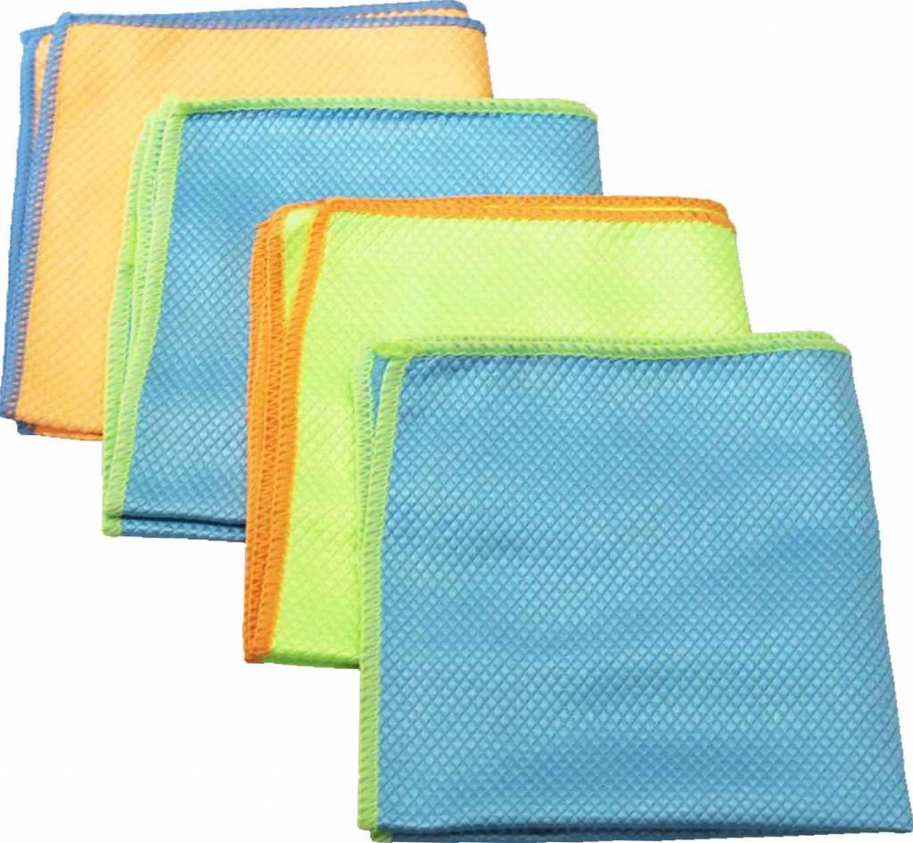 Honingraat  Microvezeldoek 40 x 30 cm.  (4 stuks)