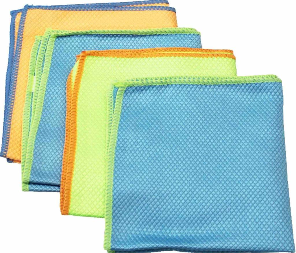 Honingraat  Microvezeldoek 40 x 30 cm.  (4 stuks)