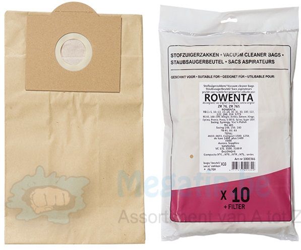 ROWENTA ZR 76- ZR 765 Stofzuigerzakken ROWENTA ZR 76- ZR 765 Stofzuigerzakken