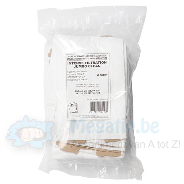 VORWERK VK118 > VK122  Stofzuigerzakken Intense filtration VORWERK VK118 > VK122  Stofzuigerzakken Intense filtration