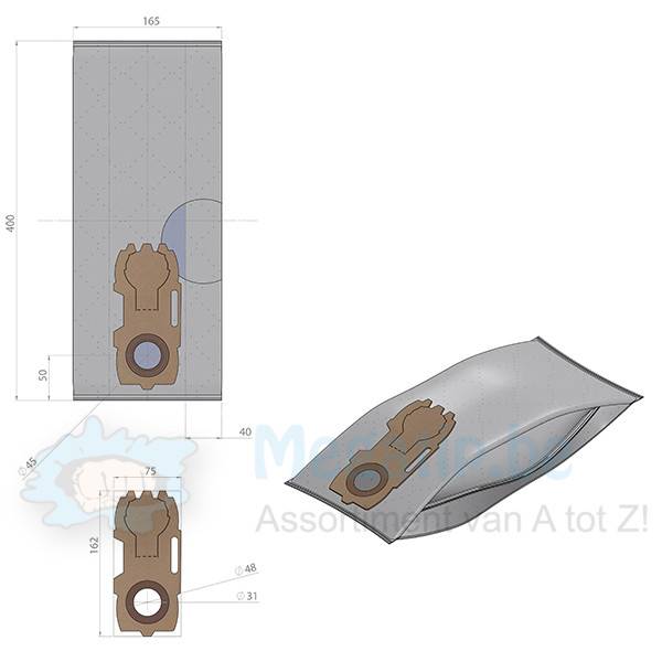 VORWERK VK118 > VK122  Stofzuigerzakken Intense filtration VORWERK VK118 > VK122  Stofzuigerzakken Intense filtration