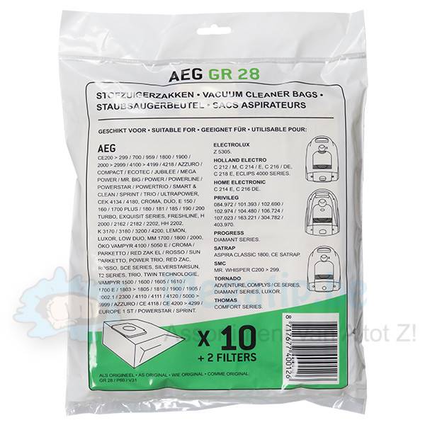 AEG Gr 28 / 5000 serie papieren Stofzuigerzakken AEG Gr 28 / 5000 serie papieren Stofzuigerzakken