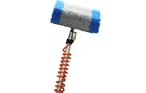 Telescoopsteel tot 8 meter met Spiraal en zachte Wasborstel  + gratis cleaning soap