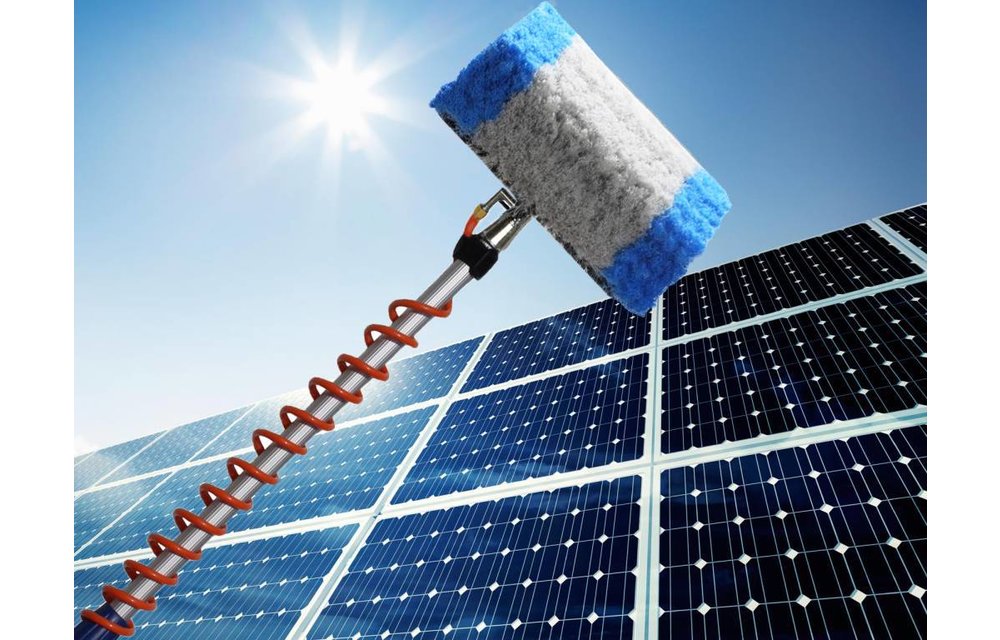 Telescoopsteel tot 8 meter met Spiraal en zachte Wasborstel  + gratis cleaning soap