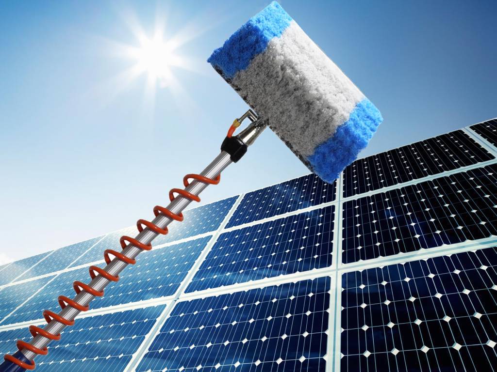 Telescoopsteel tot 8 meter met Spiraal en zachte Wasborstel  + gratis cleaning soap