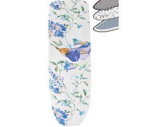 Strijkplankhoes 2 laags met elastiek C -  Bloemen