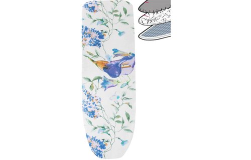 Strijkplankhoes 2 laags met elastiek C -  Bloemen