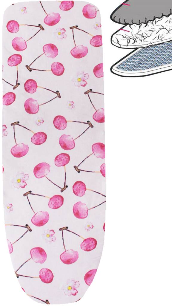 Strijkplankhoes 2 laags met elastiek C -  Kersen Strijkplankhoes 2 laags met elastiek C -  Kersen