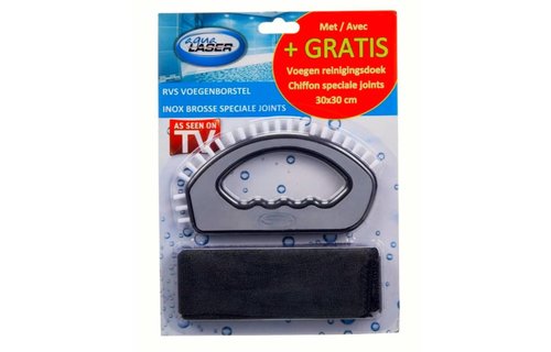 Voegenborstel RVS  met  Microvezeldoek